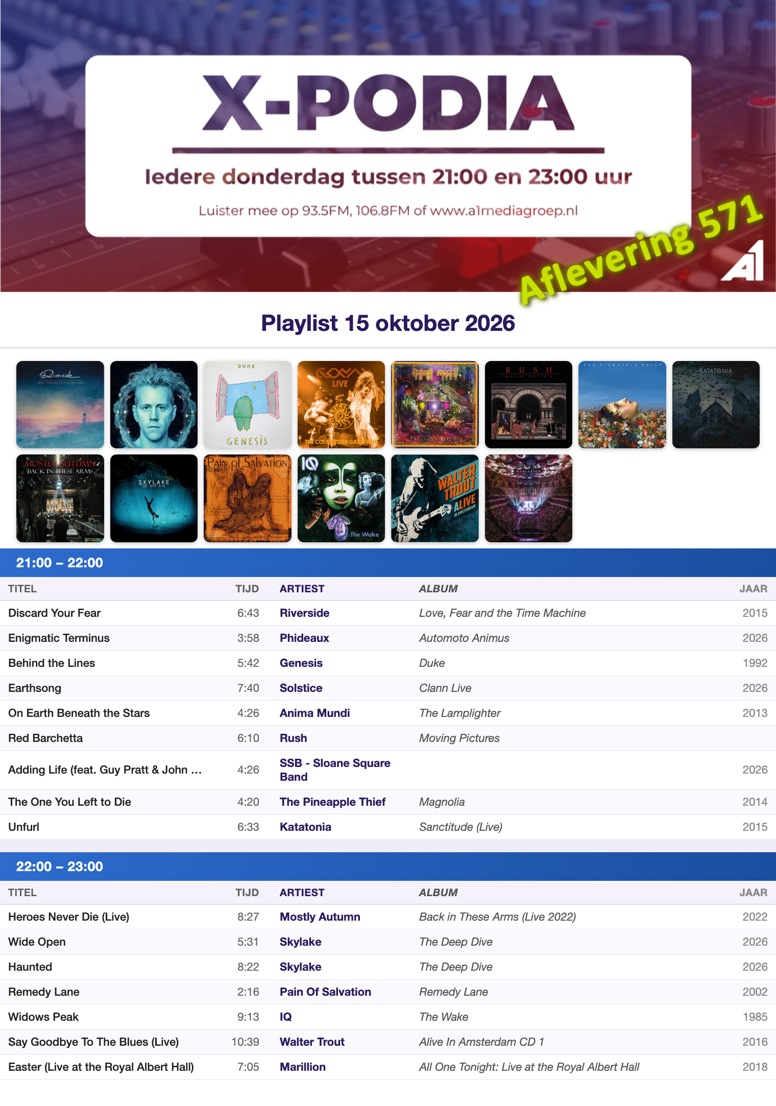 Aflevering 571 · 15 oktober 2026